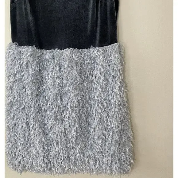 Sunday In Brooklyn Size Medium Feather Velvet Party Dress Fairy Anthropologie - Picture 5 of 9